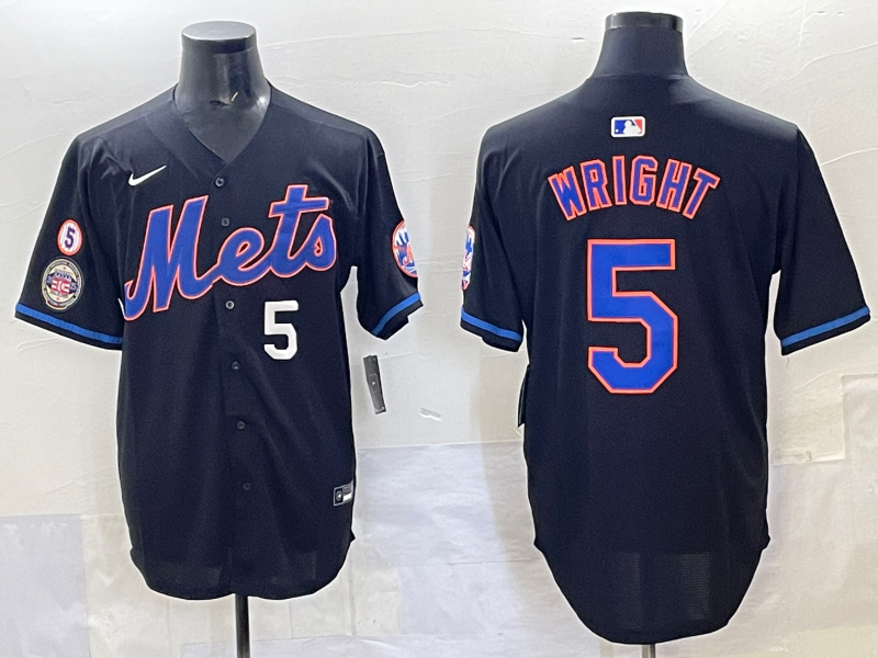 Men 2025 New York Mets #5 Wright blue MLB Nike jersey style 4